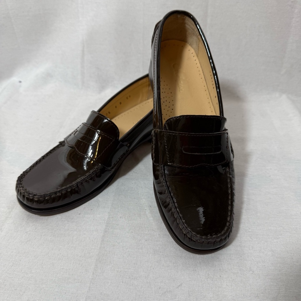 Cole Haan Brown Patent Leather Loafers‎ Classic Old Money Women’s Size 6B